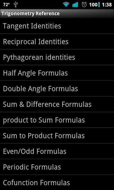 Trigonometry Reference截图2