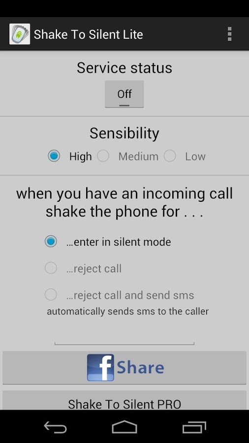 Shake To Silent LITE截图2