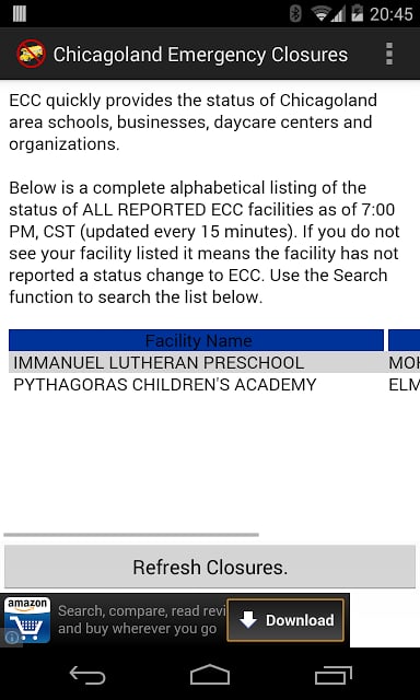 Chicagoland Facility Closures截图1