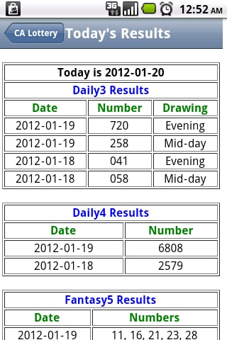 California Lottery Lite截图2