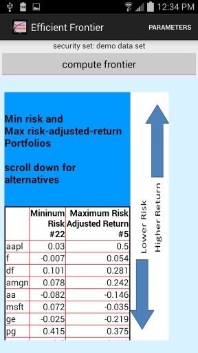 Efficient Frontier截图2