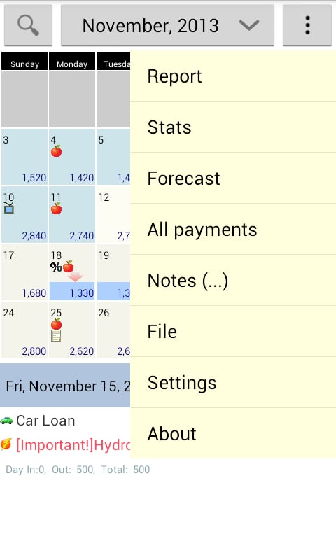 Budget Calendar Lite截图2