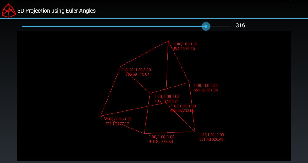 3D Projection using Euler Angles截图1