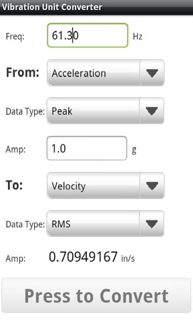 Vibration Unit Converter截图3