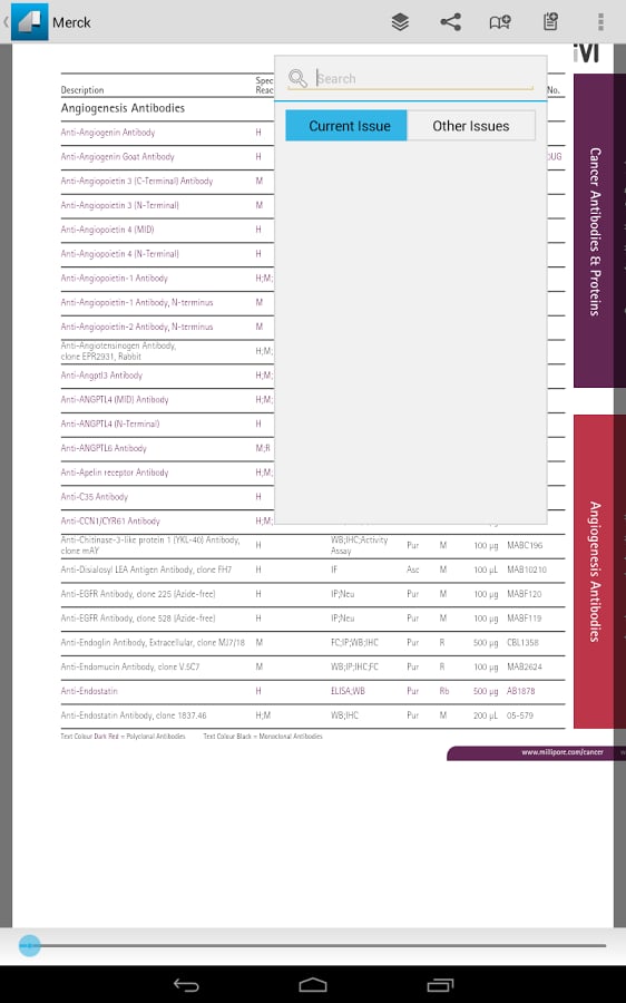 Merck Antibody Catalog截图1