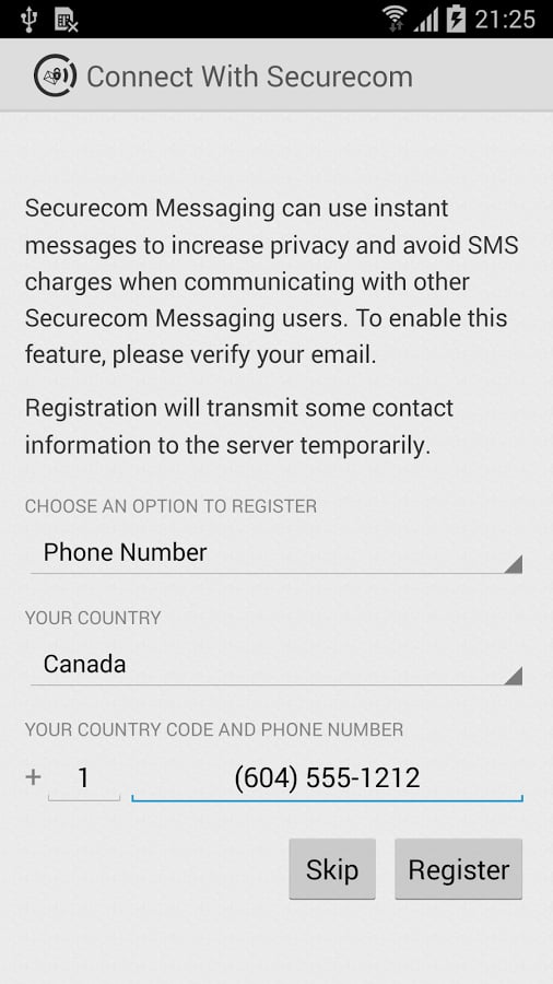 Securecom Messaging截图3