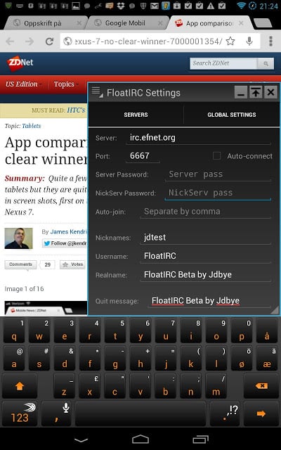 FloatIRC Beta - Floating Chat截图1