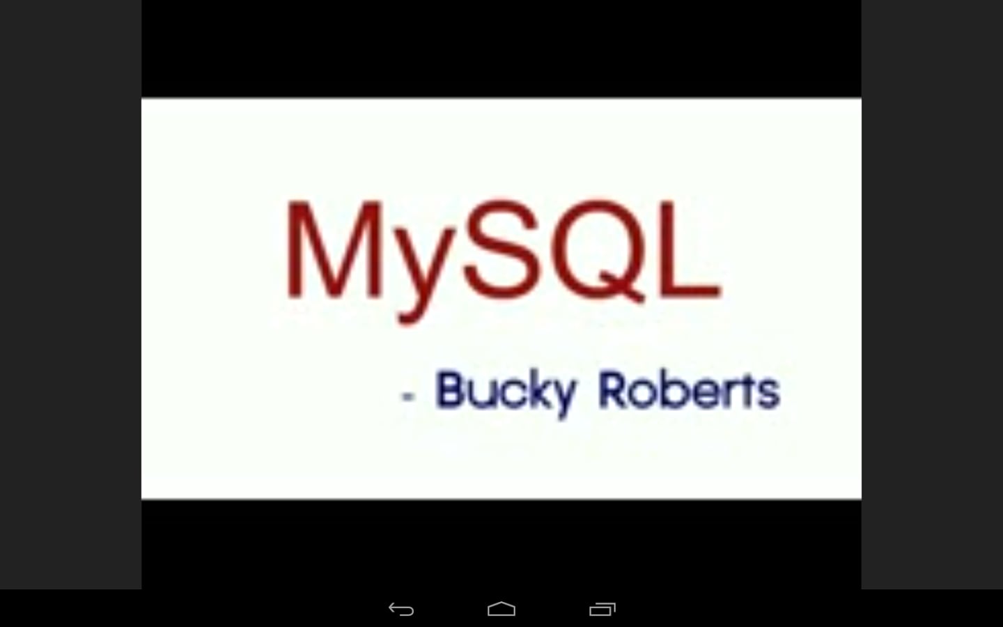 Learn MySQL Database Tut...截图1