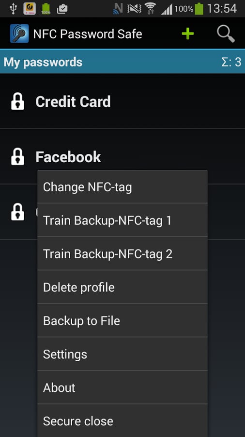 NFC Password Safe截图2