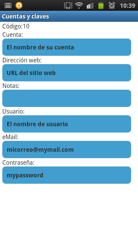 Cuentas y Claves Lite截图5