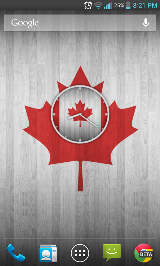 Canadian Wooden Flag Clock截图1