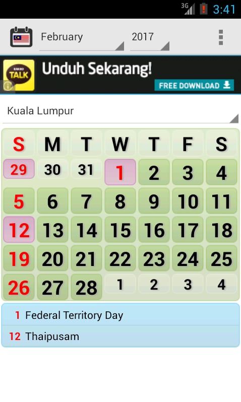 Kalendar Malaysia 2015 -...截图1