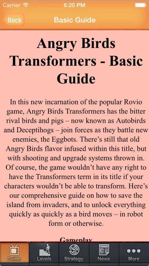 Guide Angry Bird Transfo...截图5