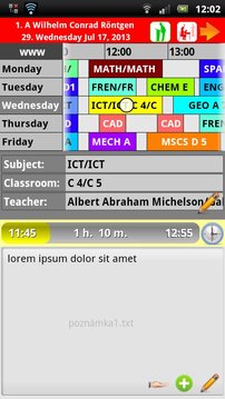 School - timetable截图