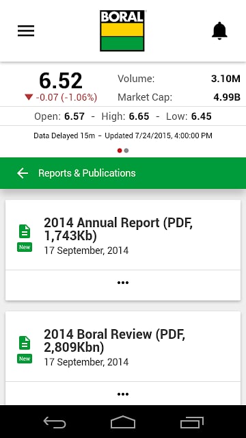 Boral (BLD) Investor Relations截图1