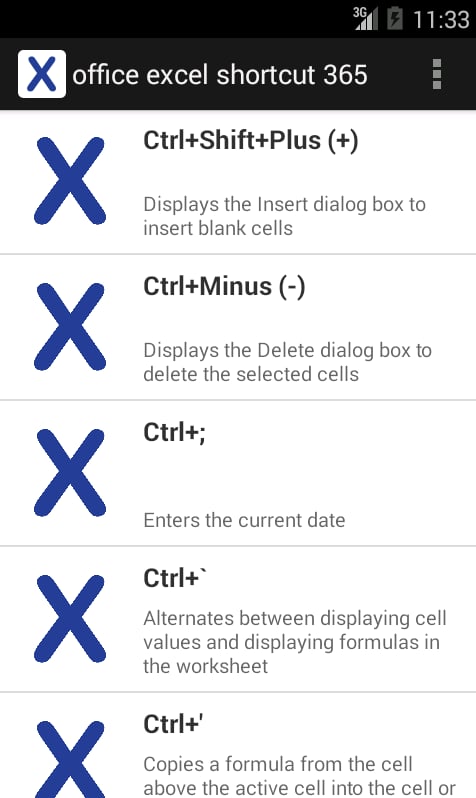 excel 365 shortcut截图3