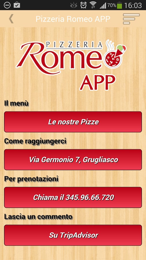 Pizzeria Romeo App截图2