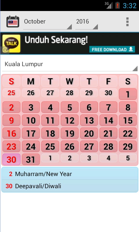 Kalendar Malaysia 2015 -...截图9