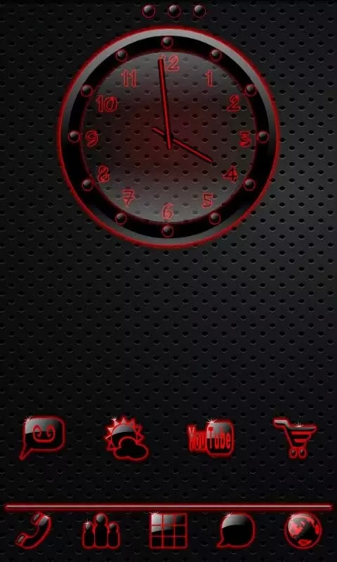 Sleek Ebony Red Clock Wi...截图2