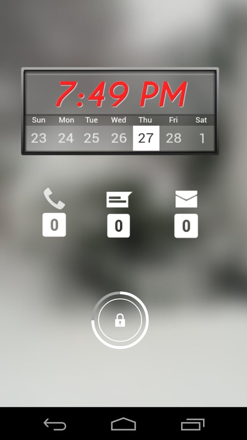 Red Box Clock with Calen...截图2