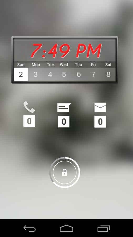 Red Box Clock with Calen...截图1