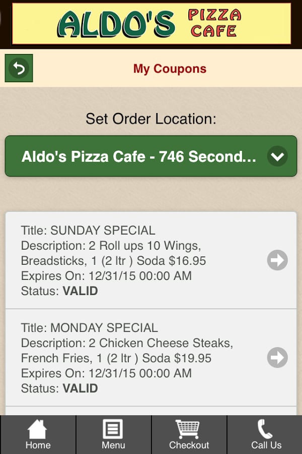 Aldo's Pizza Cafe截图6