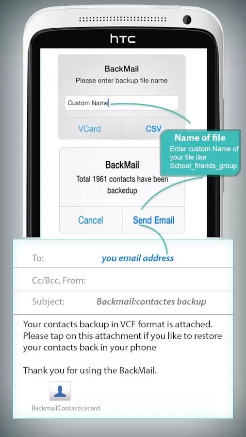 Backmail-contacts backup截图3