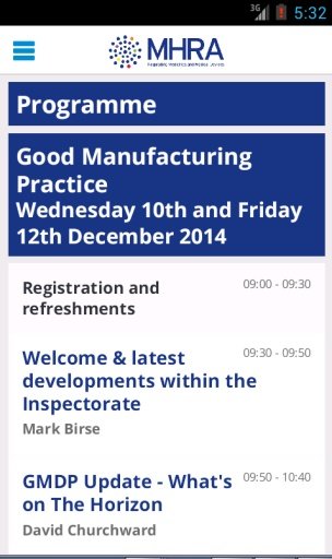 MHRA GMP/GDP 2014 - Event App截图4