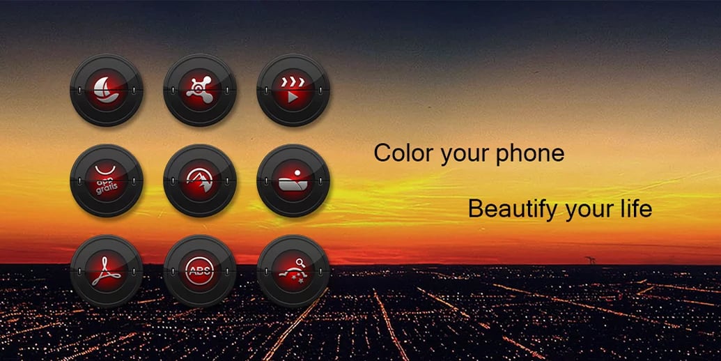 Red Searchlight Icon Pack截图1