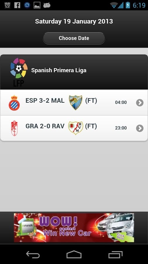 Spanish Primera Liga Live Scores截图3