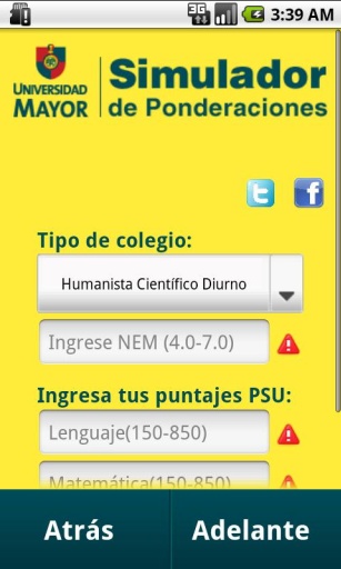 Simulador ponderaciones截图2