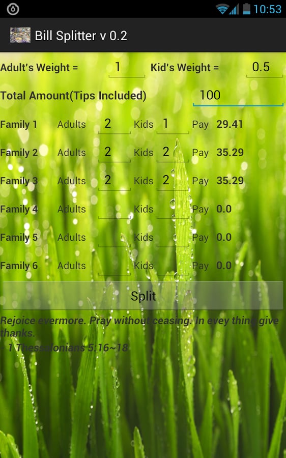 Cell Group Bill Splitter截图1