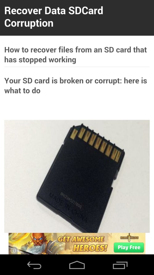 Recover Data SDCard Corr...截图3