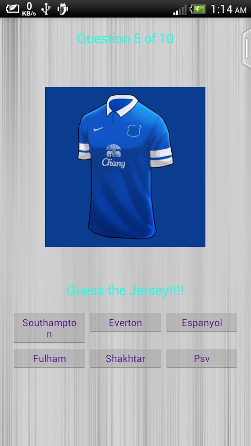 Football Jerseys Quiz截图1