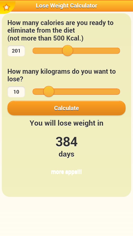 Lose Weight Calculator截图3