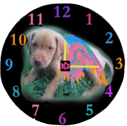 Sweet Puppy Analog Clock截图2