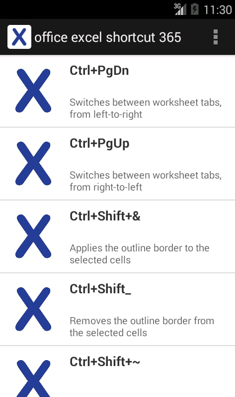 excel 365 shortcut截图2