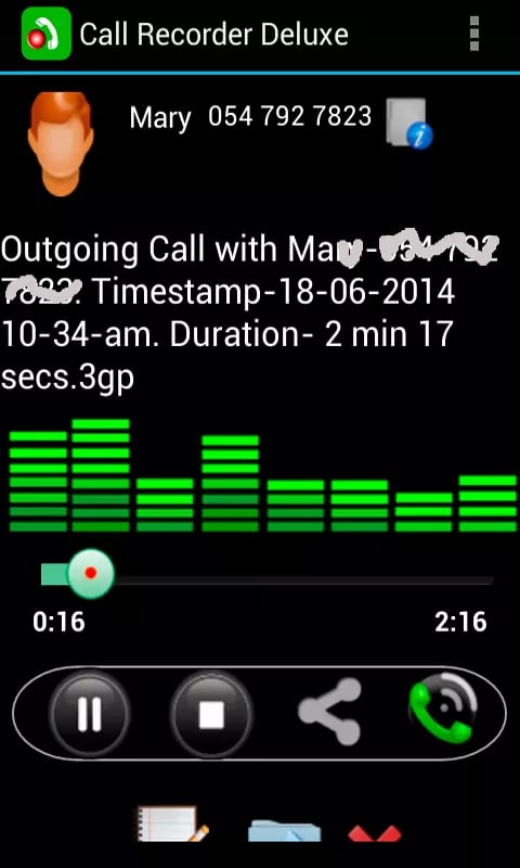 Call Recorder Deluxe Fre...截图3