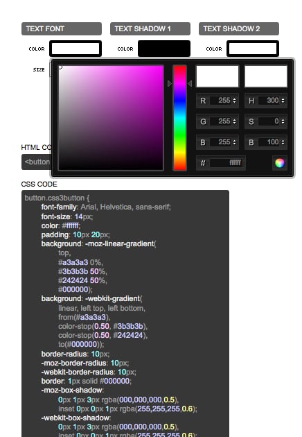 CSS3 button generator截图3