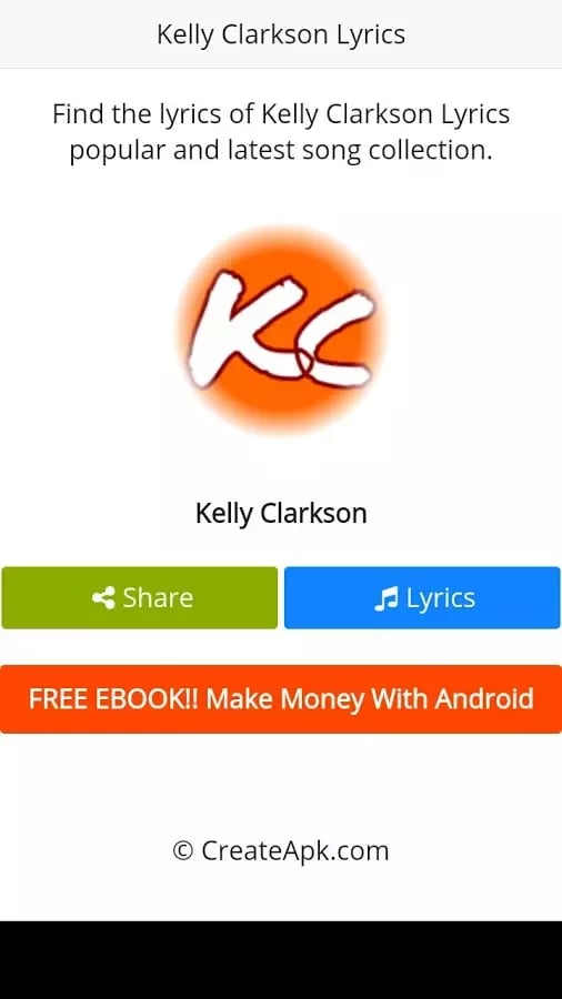 Kelly Clarkson Song Lyri...截图1