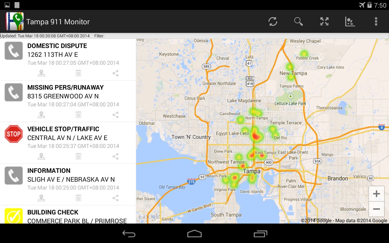 Tampa 911 Incidents Moni...截图6
