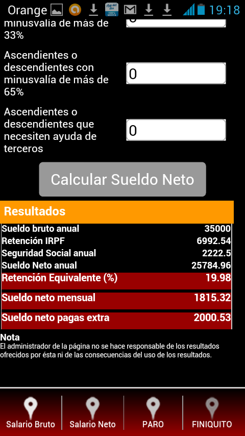 Calculadora de Salarios ...截图7