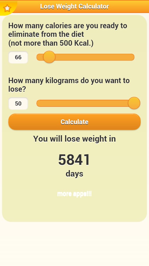 Lose Weight Calculator截图4