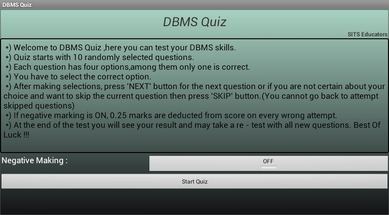 DBMS Quiz截图10