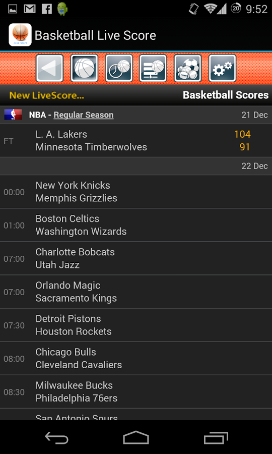 Basketball Live Score截图10