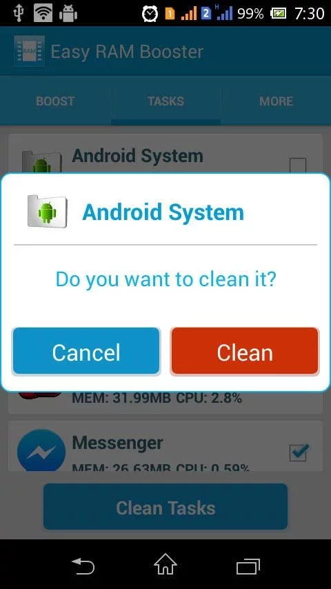 Ram Booster Mobile Cleaner Pro截图4