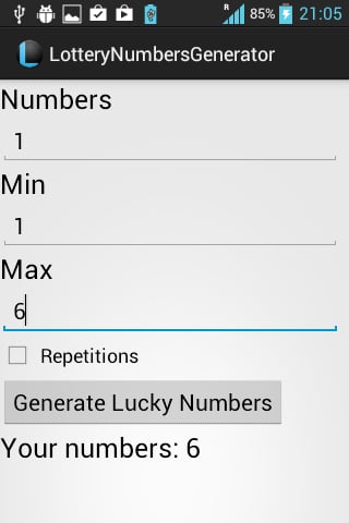 Lucky Lottery Number Gen...截图1