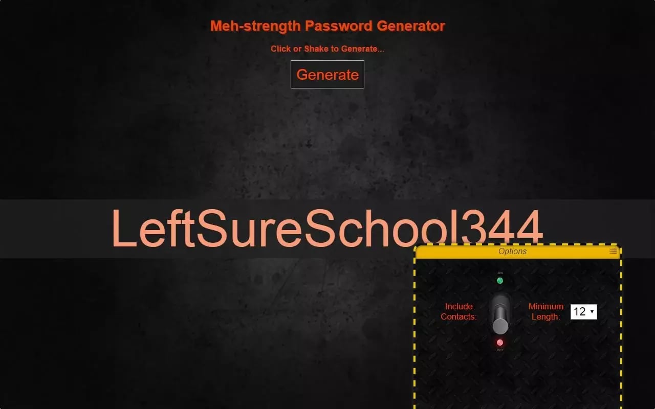 MehStrength Password Gen...截图2