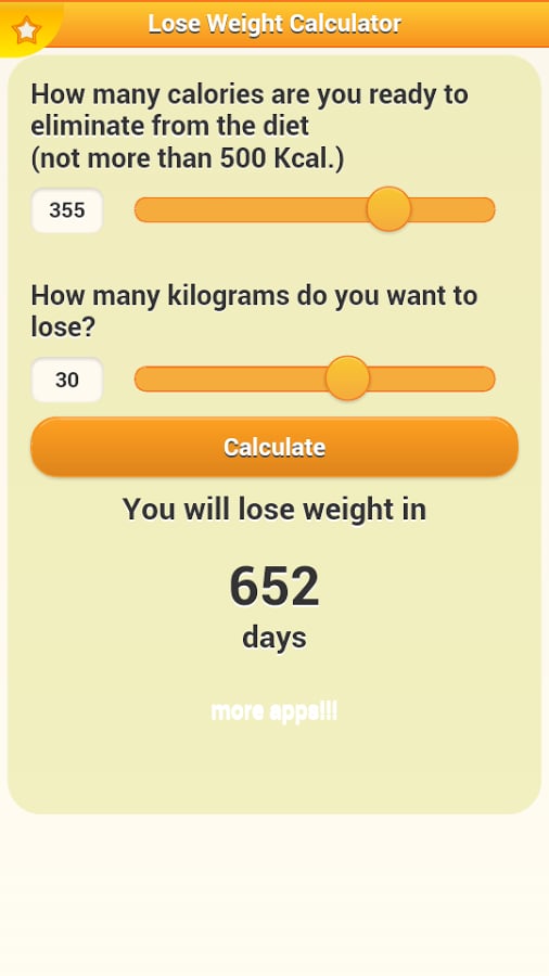 Lose Weight Calculator截图2