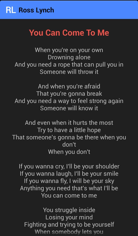 Ross Lynch Songs Lyrics截图4